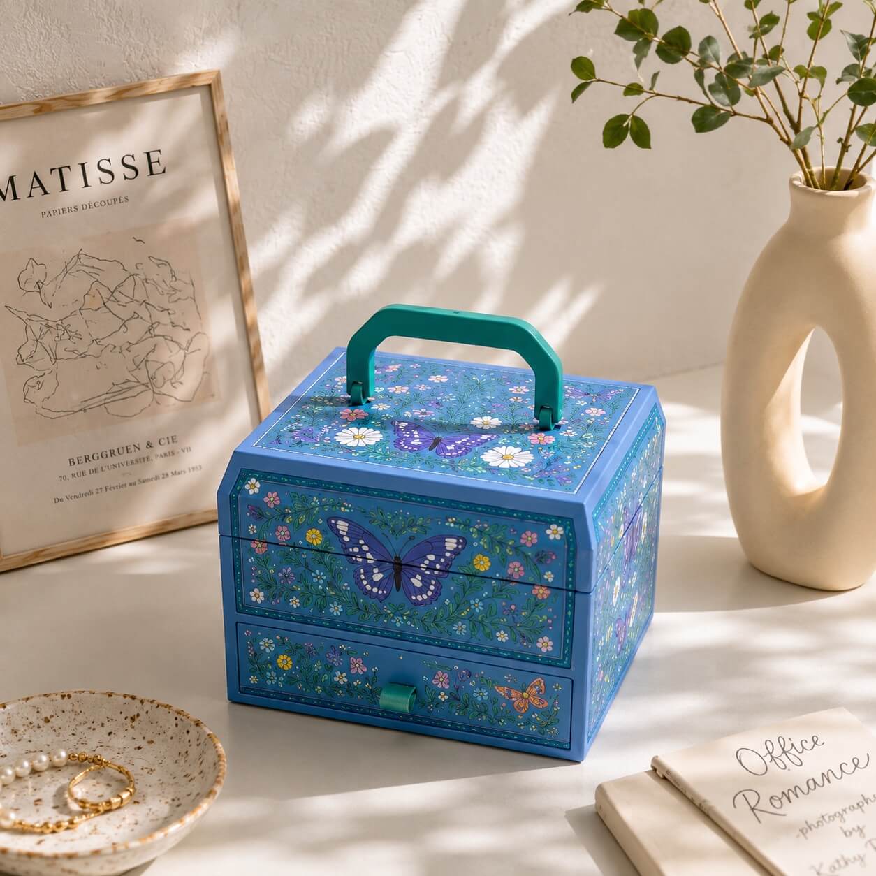 Carry Handle Gift Box with Lift-Up Tray and Drawer