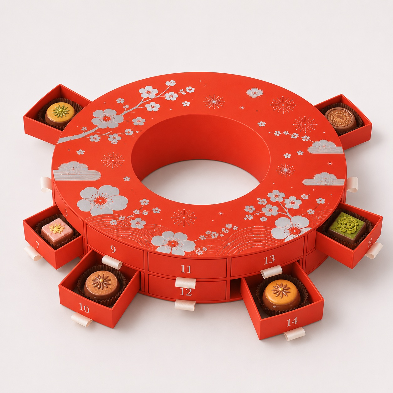Circular Advent Calendar Box