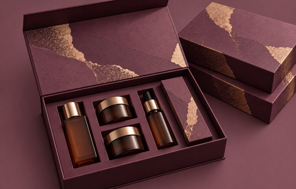 Luxury Packaging｜Cosmetic Gift Box with Fitted Insert and Skincare Set