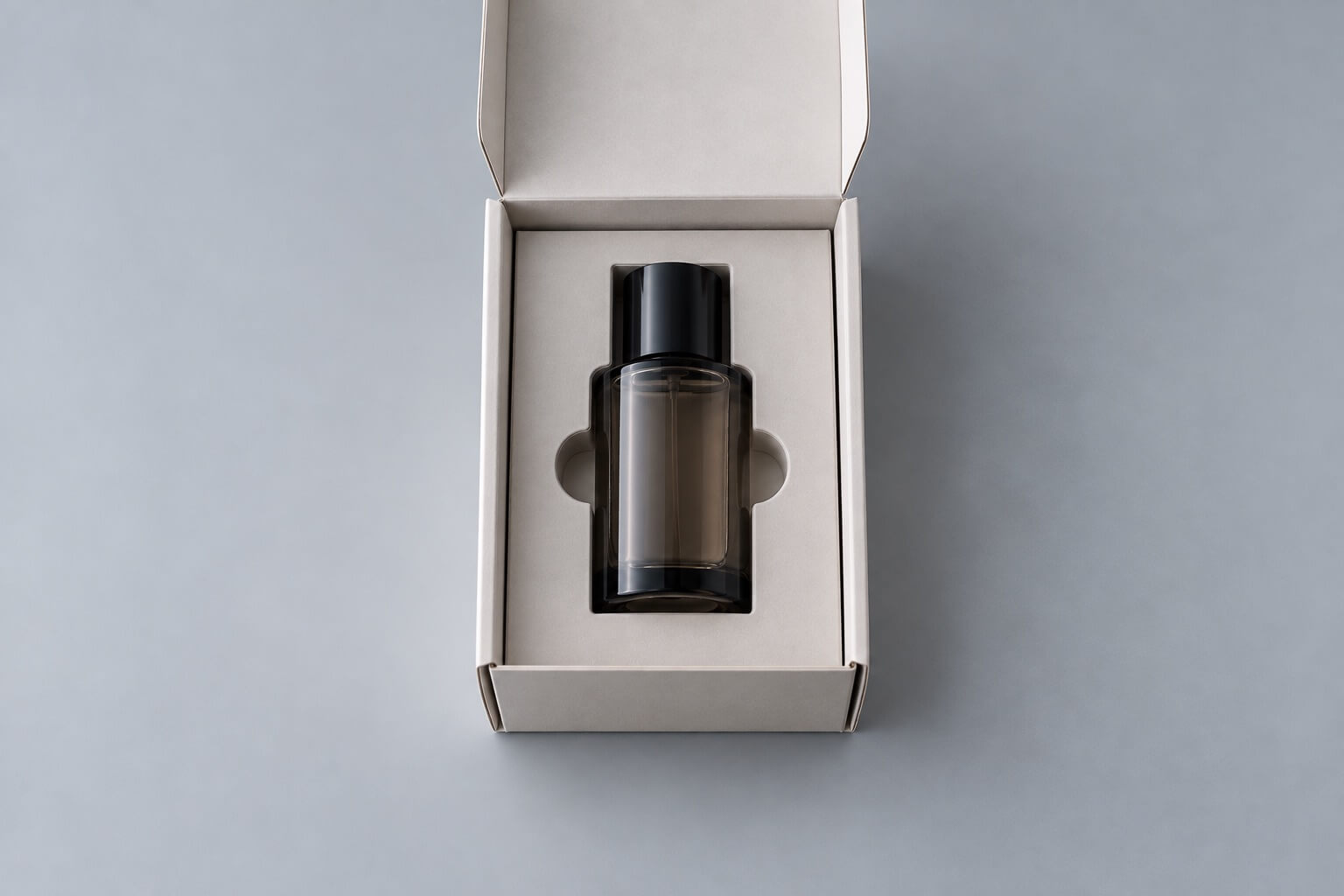Rigid Boxes | Custom Paper Insert with Finger Access for Glass Bottle