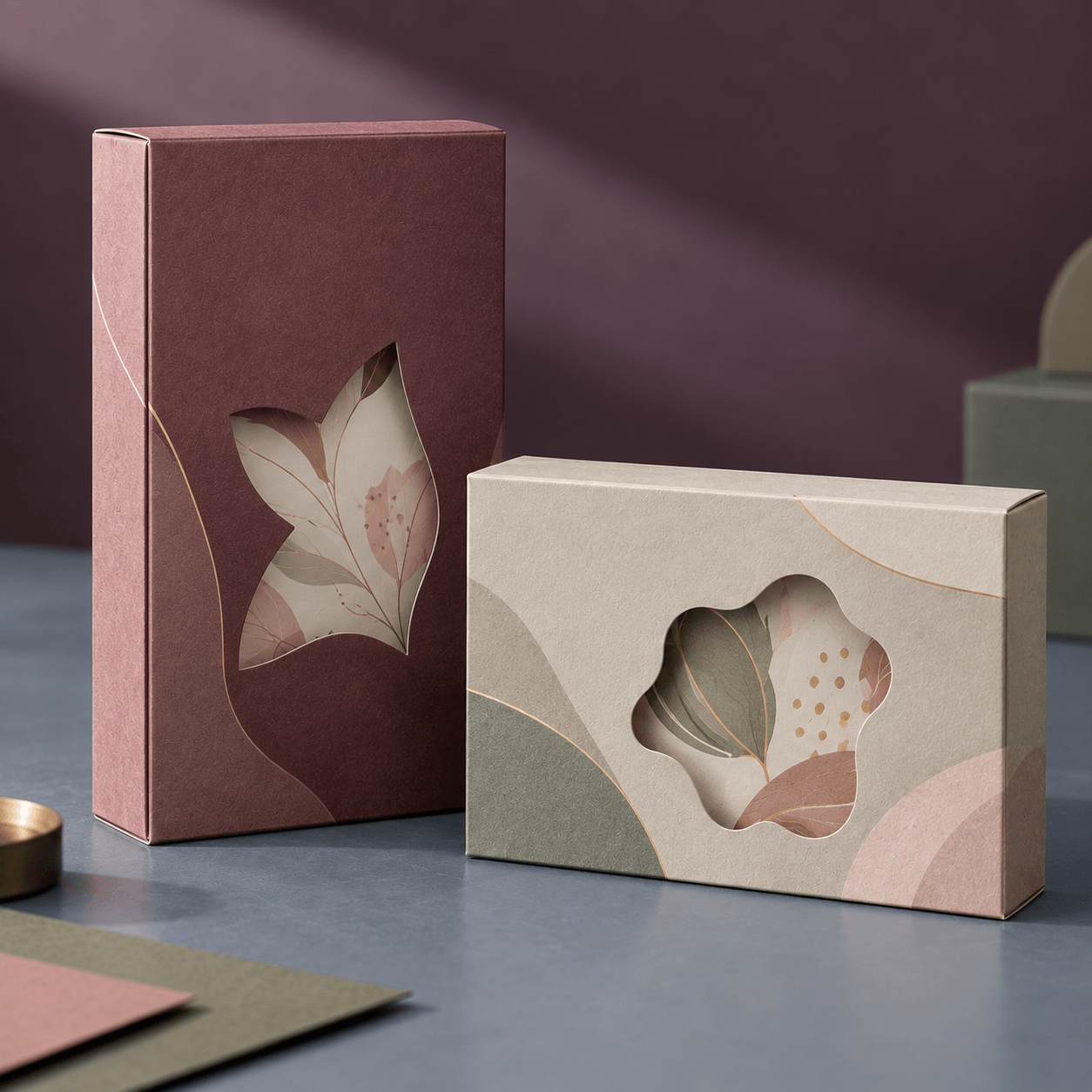 folding cartons | custom window paperboard boxes with die-cut openings