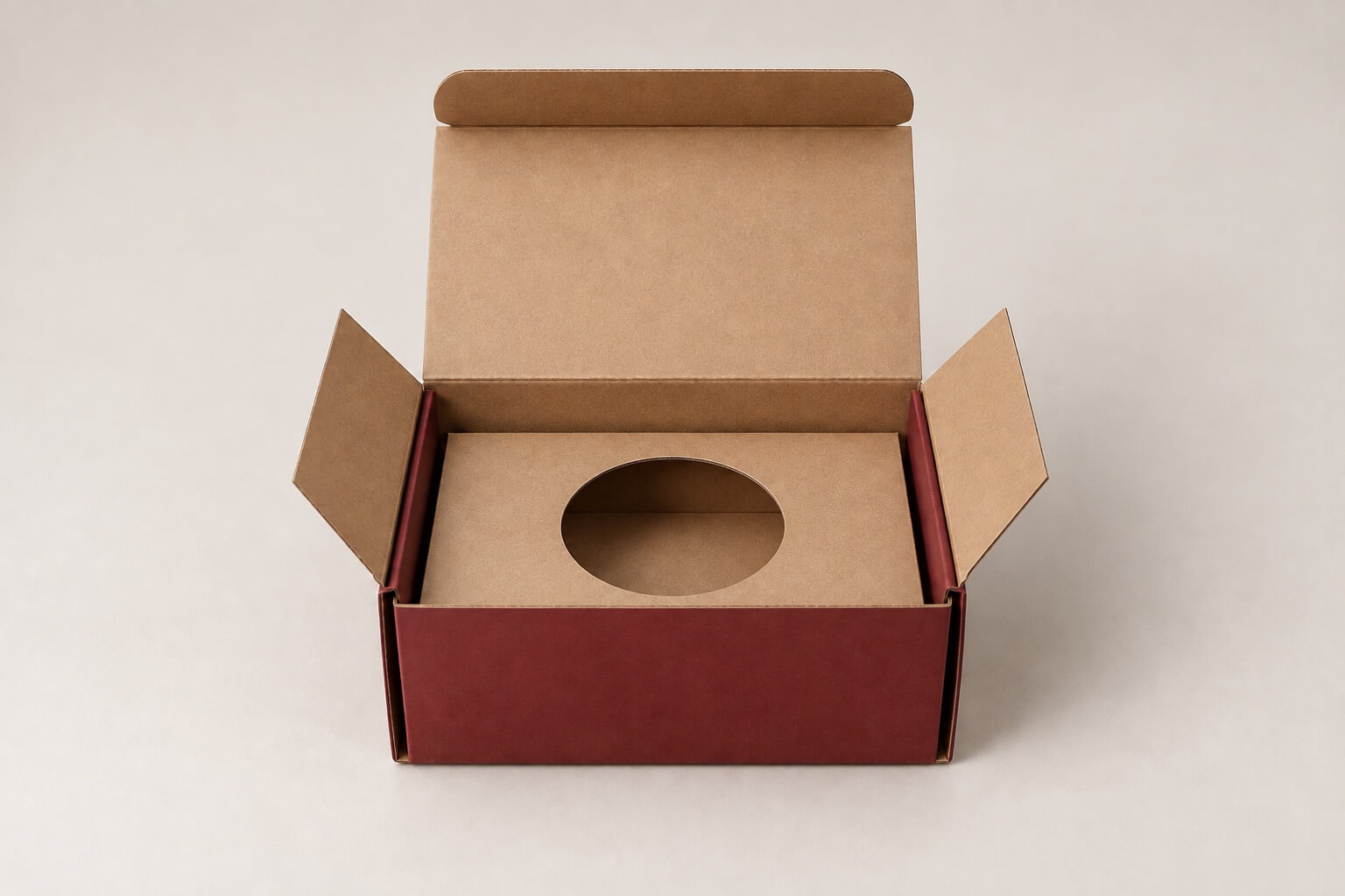 mailer box｜Open Corrugated Box with Circular Paperboard Insert