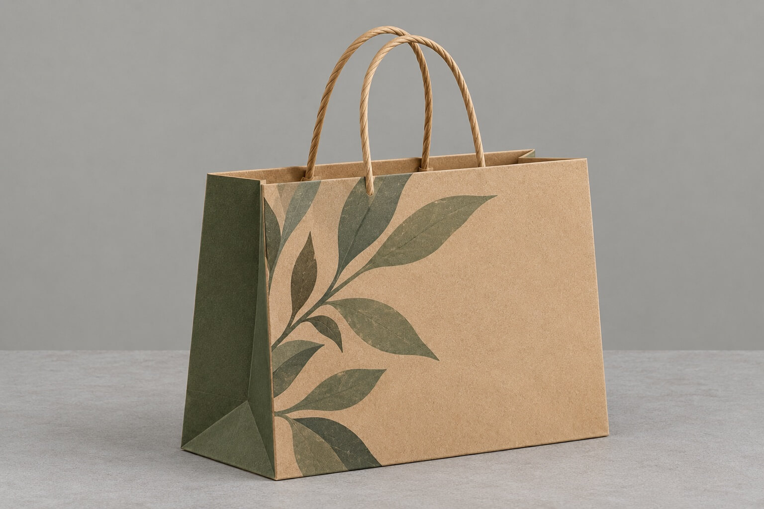 custom paper bags | kraft shopping bag with twisted paper handles
