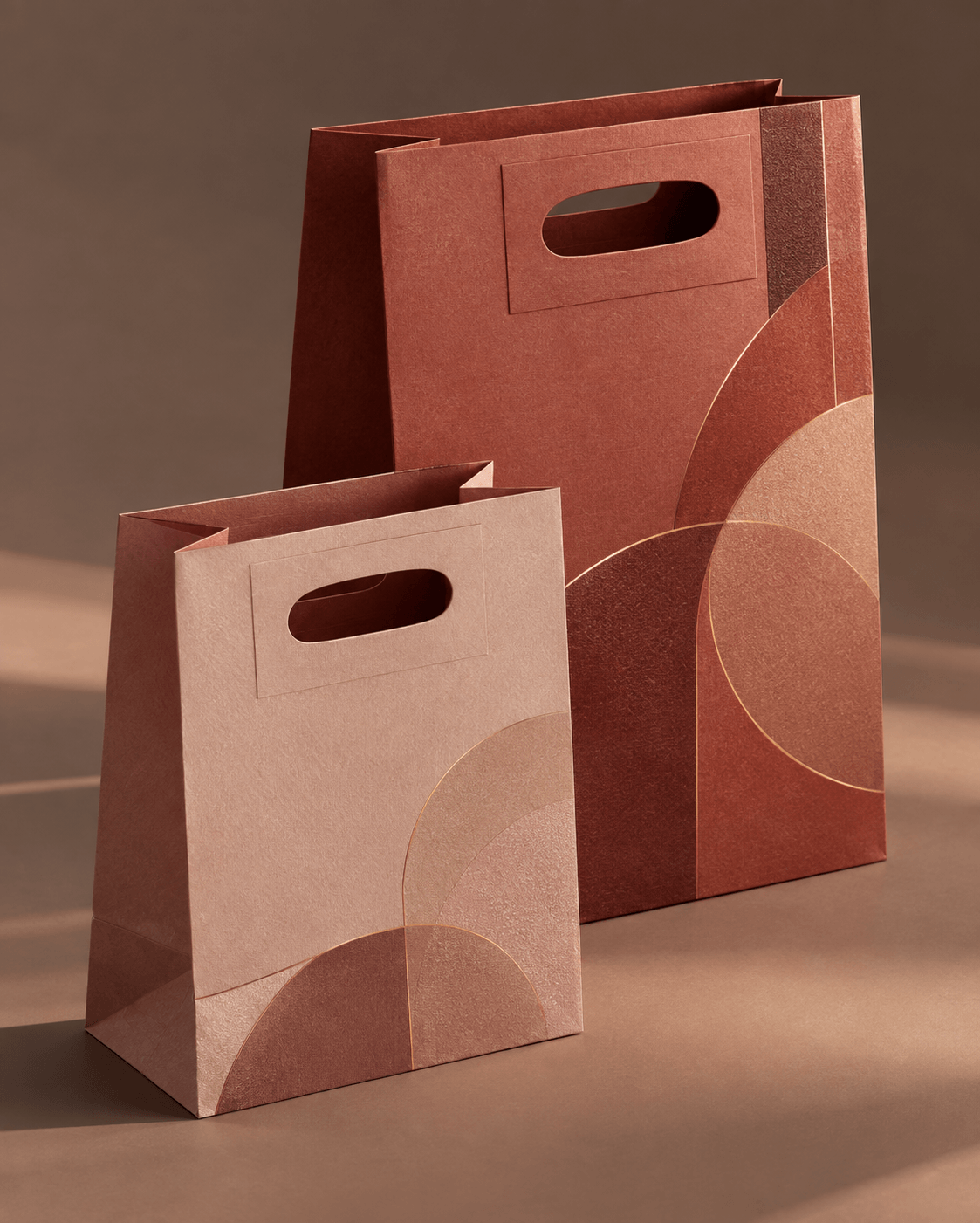 Paper Bags | Die-Cut Handle Shopping Bags with Reinforced Top Panels