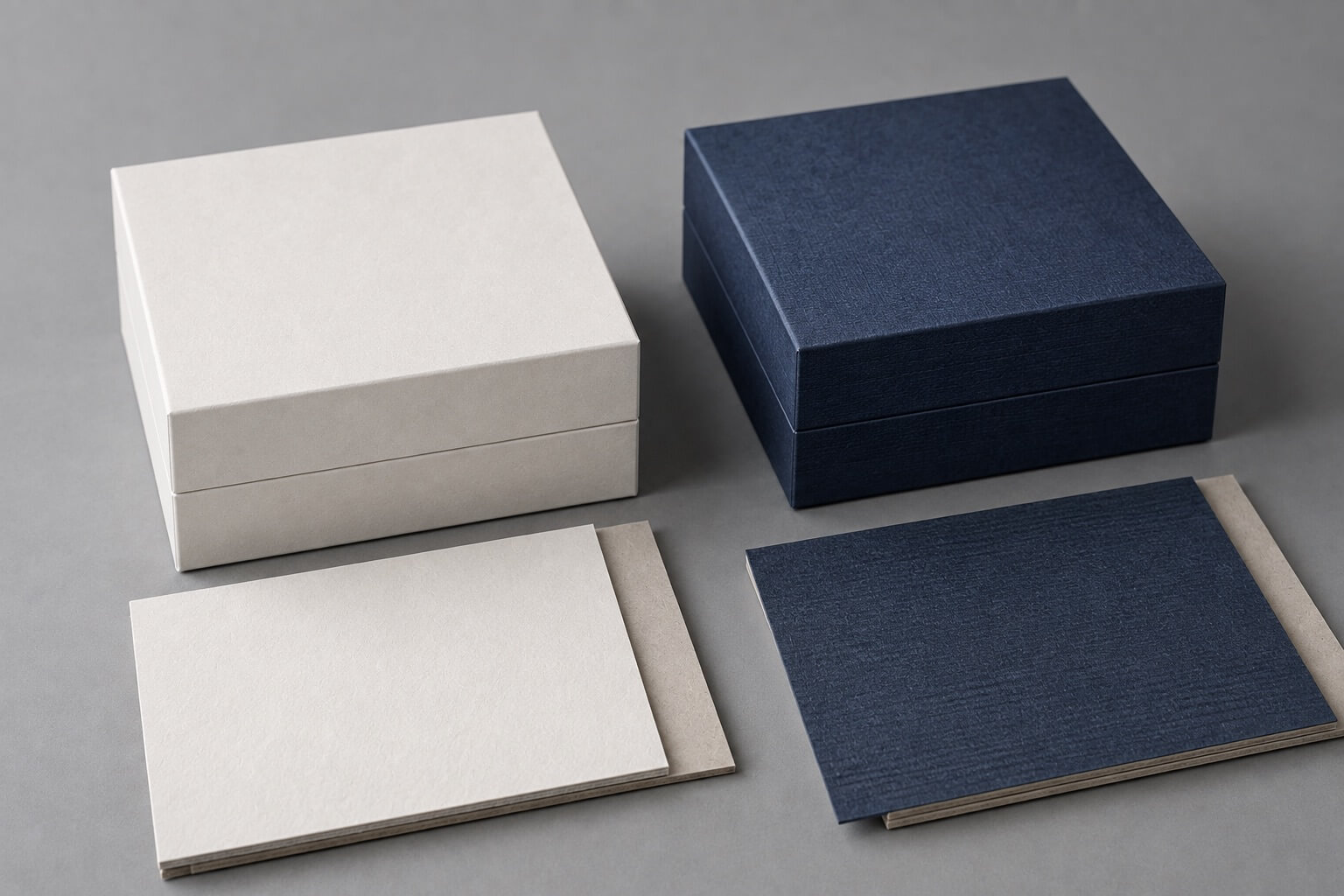 rigid boxes｜same box structure wrapped with different paper materials