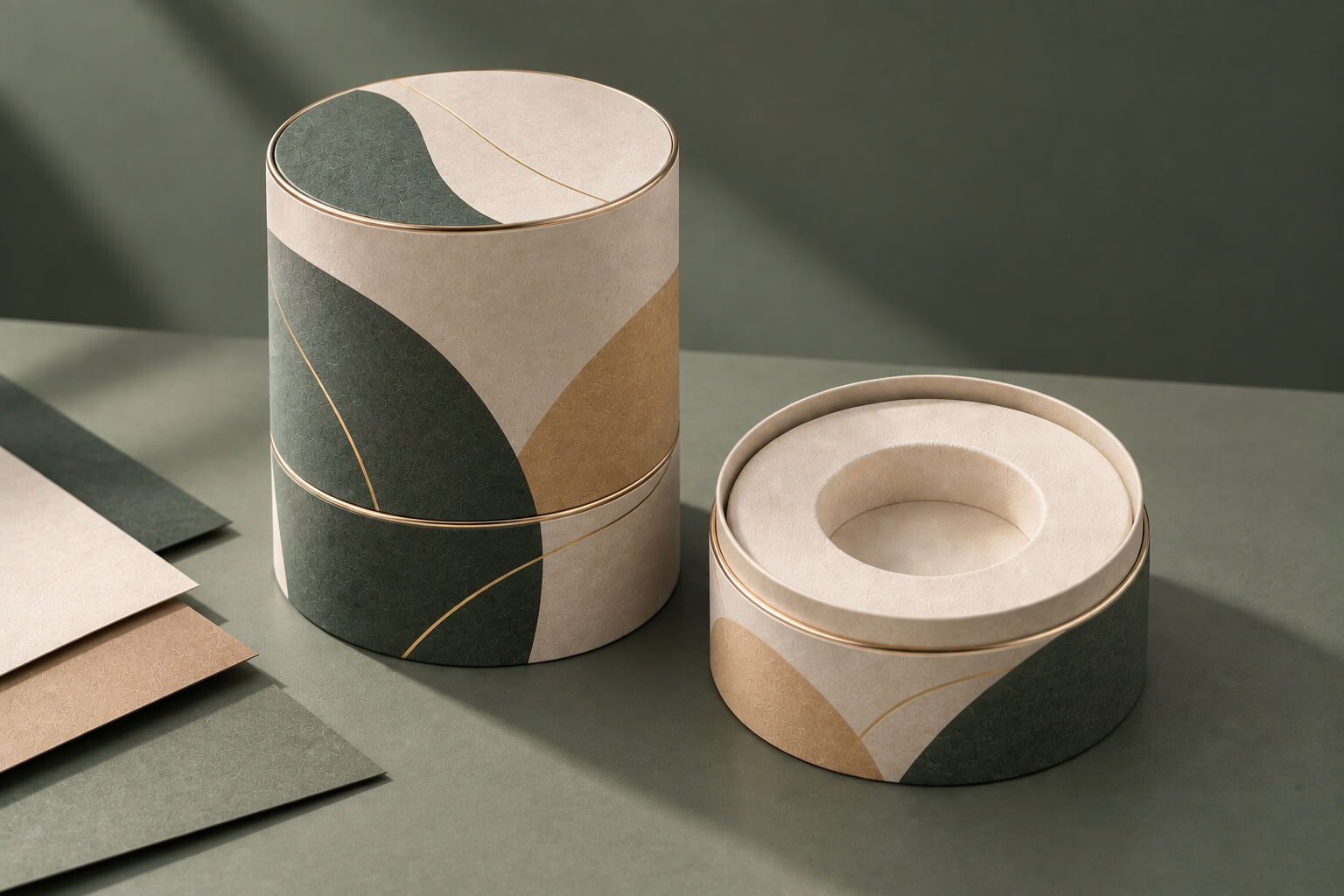 round box | cylindrical paper packaging with fitted insert