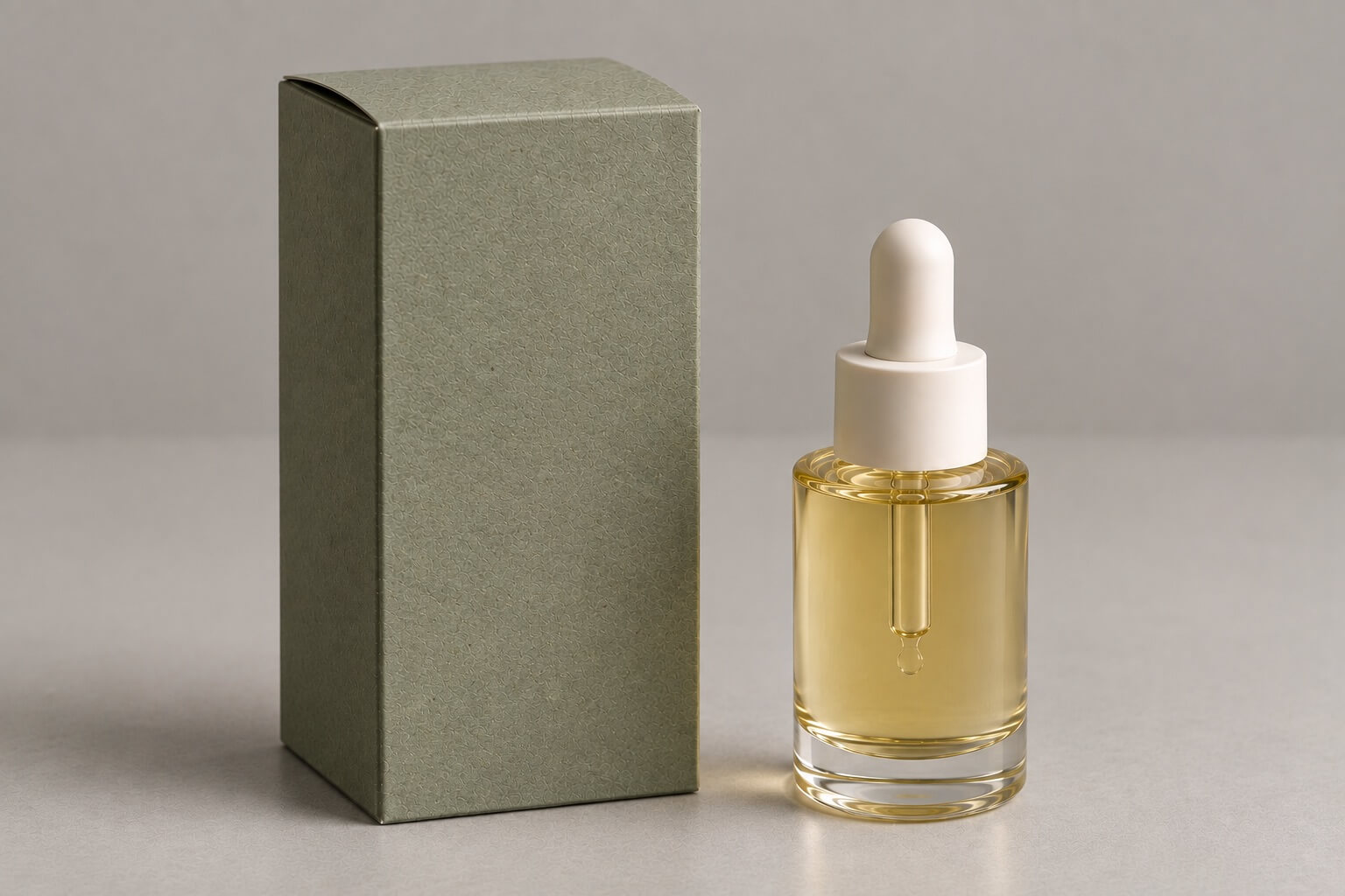 paper packaging | sage green folding carton with premium uncoated paper